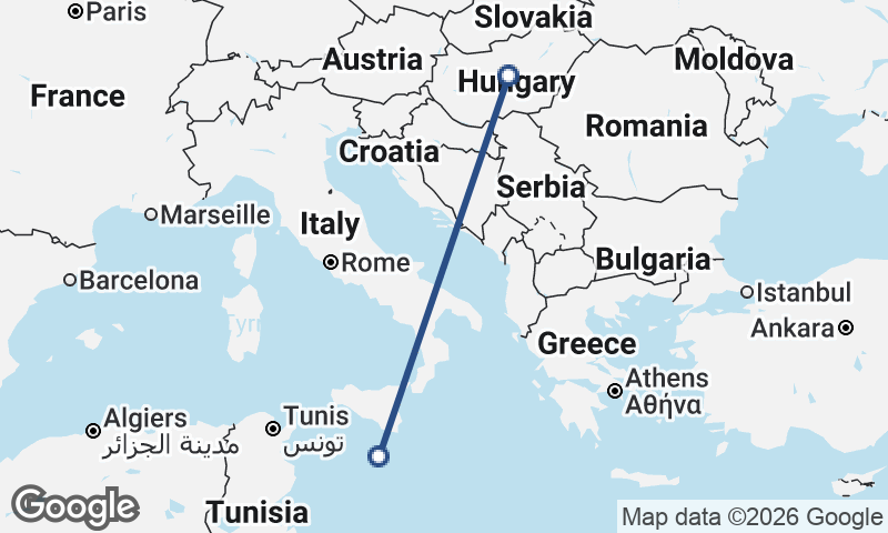 Hungary to Malta