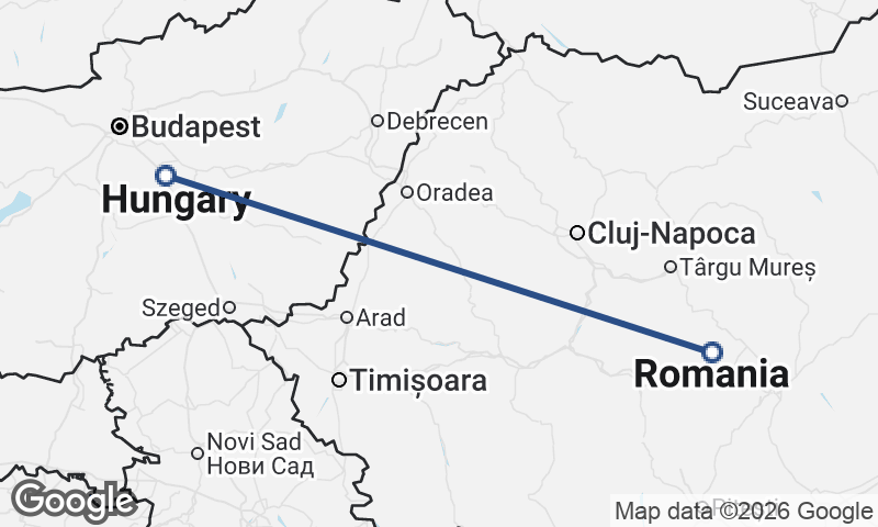 Hungary to Romania