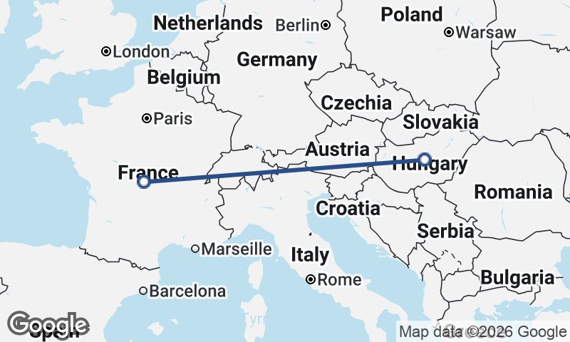 Hungary to France