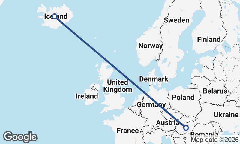 Hungary to Iceland