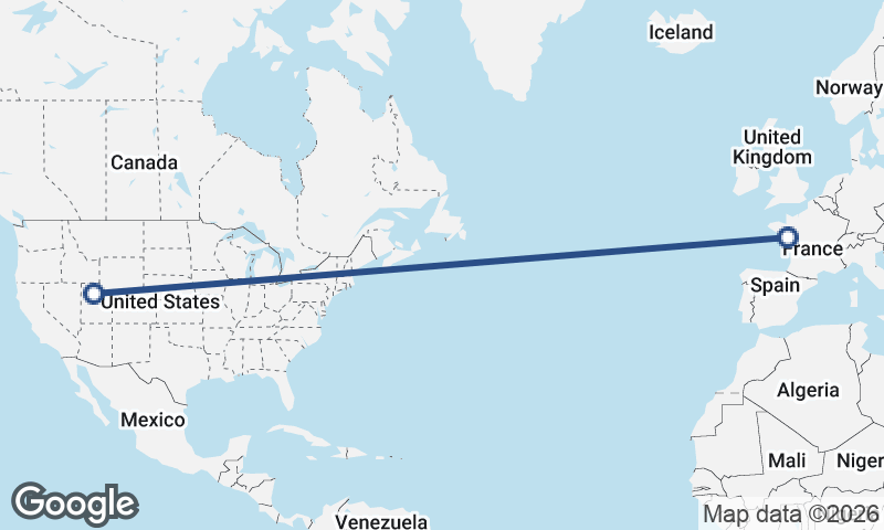 Nantes to Salt Lake City
