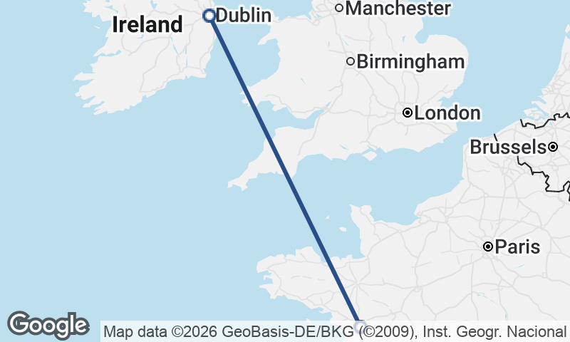 Nantes to Dublin
