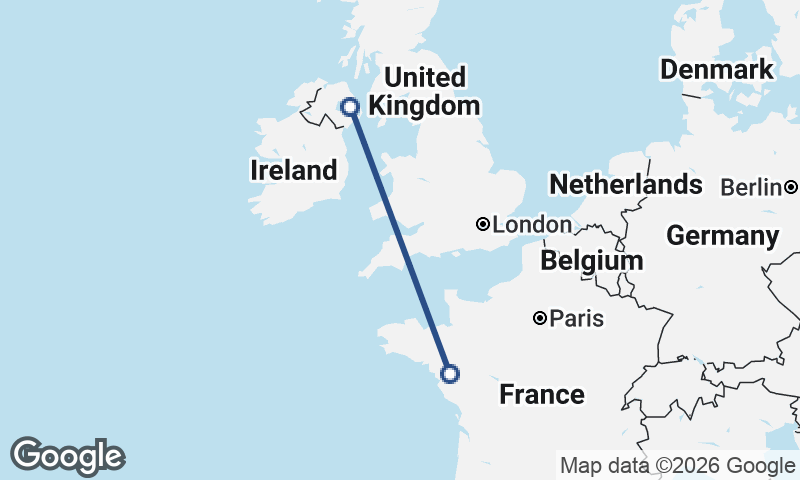 Nantes to Belfast
