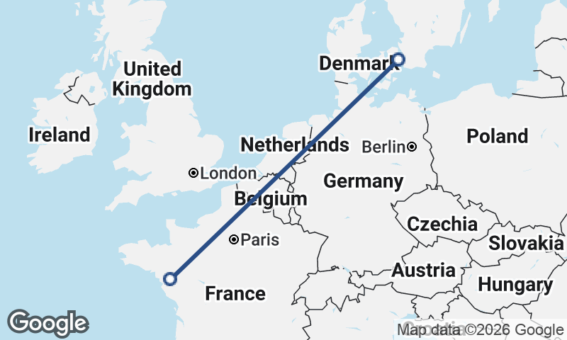 Nantes to Copenhagen