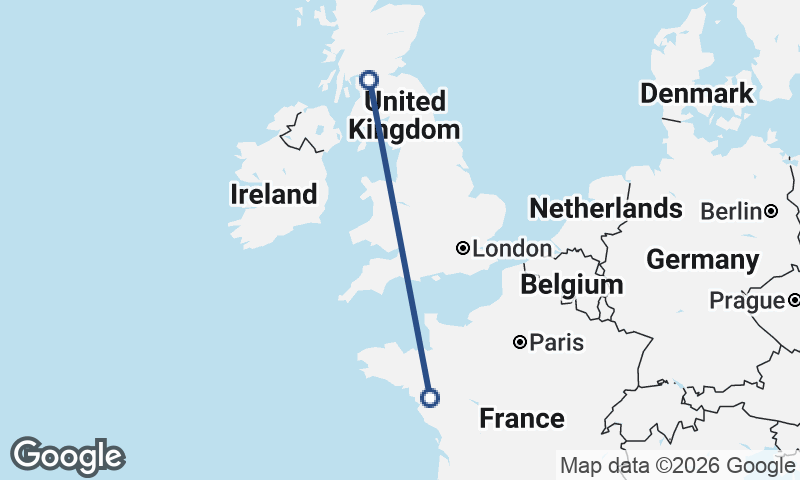 Nantes to Glasgow