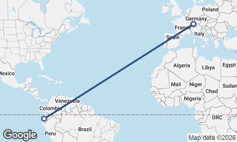 Zürich to Guayaquil