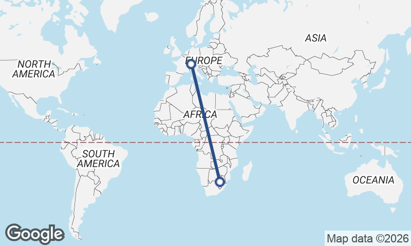 Zürich to Johannesburg