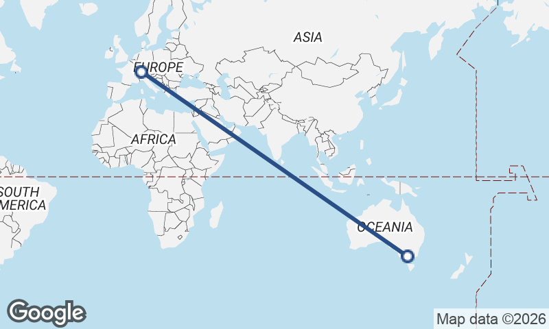 Zürich to Melbourne