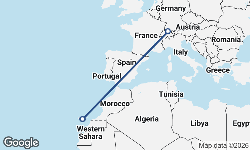 Zürich to Las Palmas de Gran Canaria