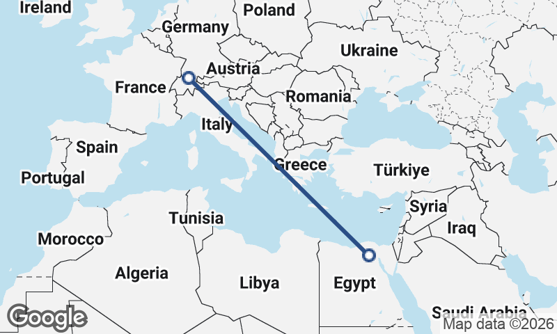 Zürich to Cairo