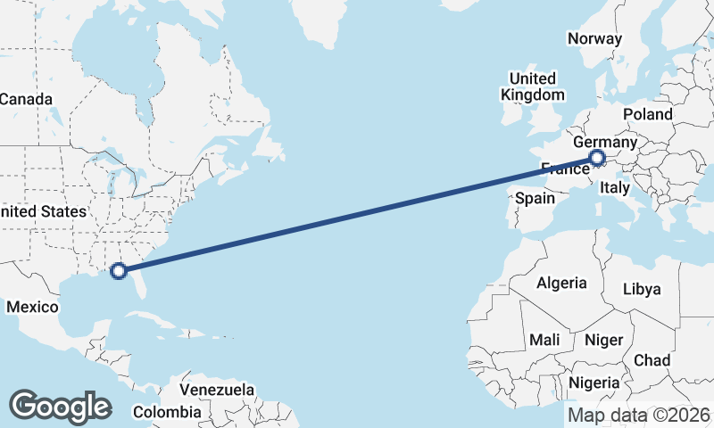 Zürich to Panama City