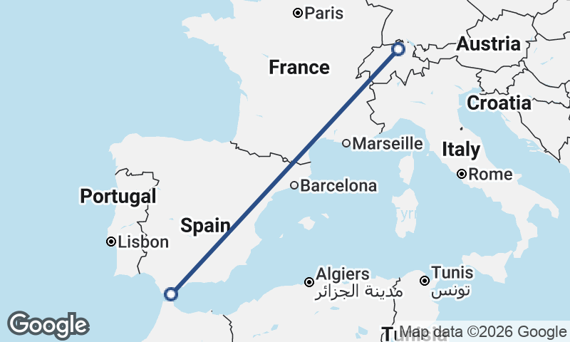 Zürich to Algeciras