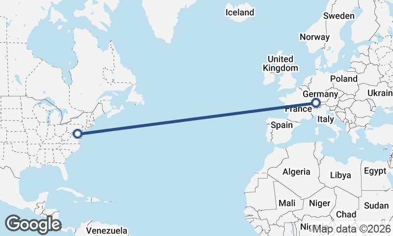 Zürich to Baltimore