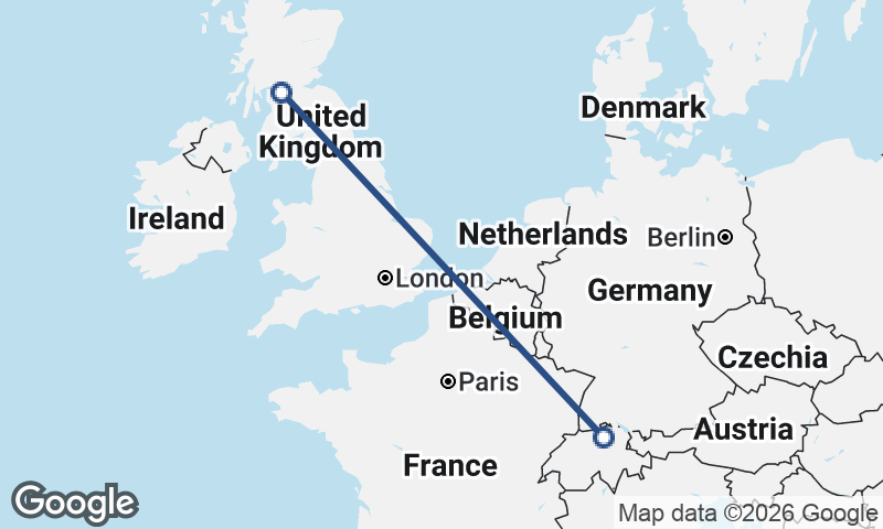 Zürich to Glasgow