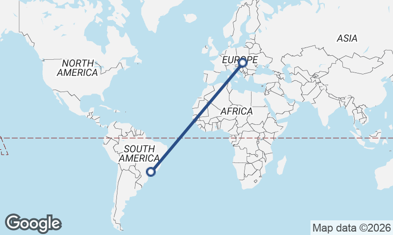 Budapest to São Paulo