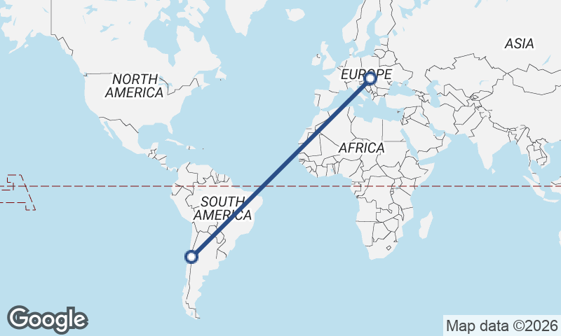 Budapest to Santiago