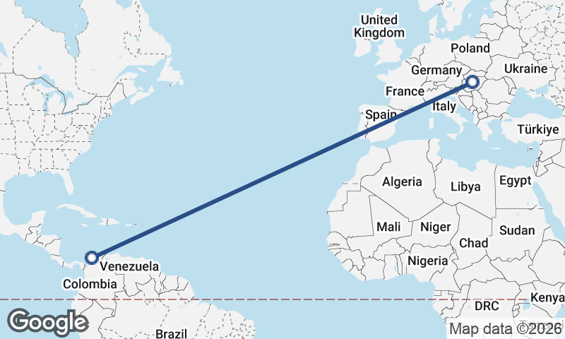 Budapest to Cartagena