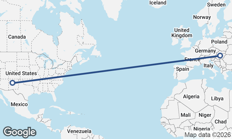 Budapest to Albuquerque