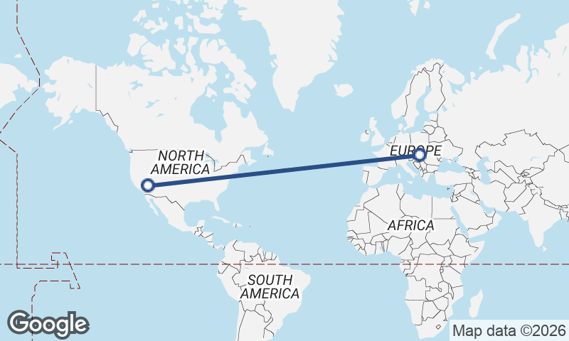 Budapest to Las Vegas