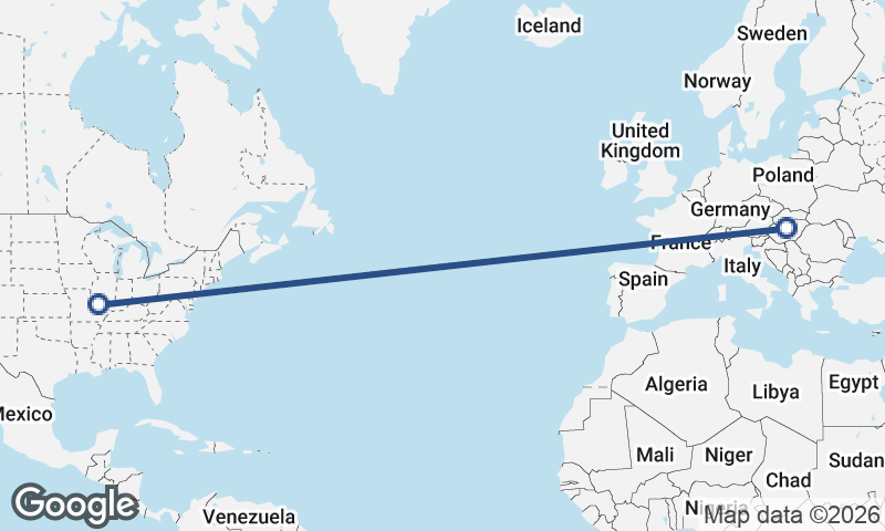 Budapest to St. Louis