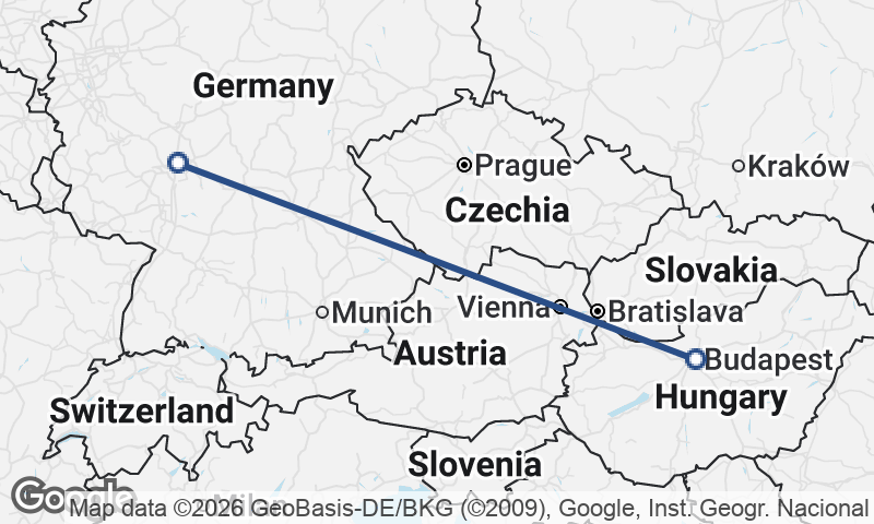 Budapest to Frankfurt