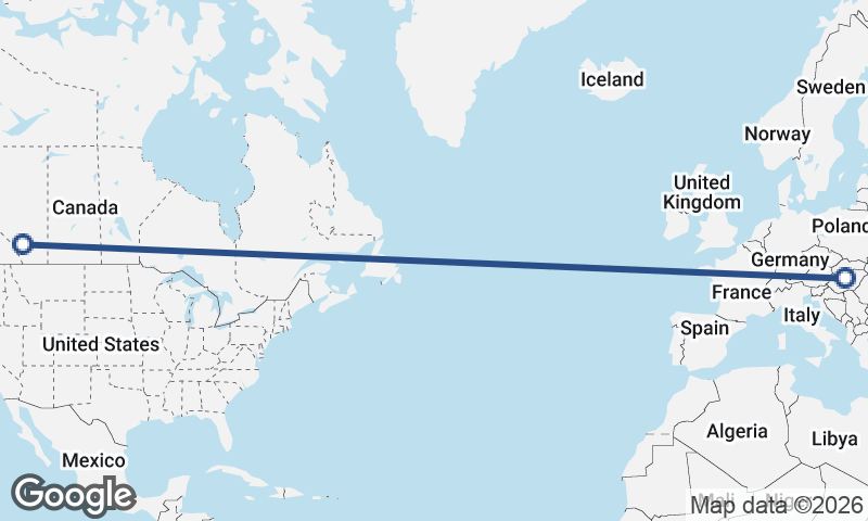 Budapest to Calgary