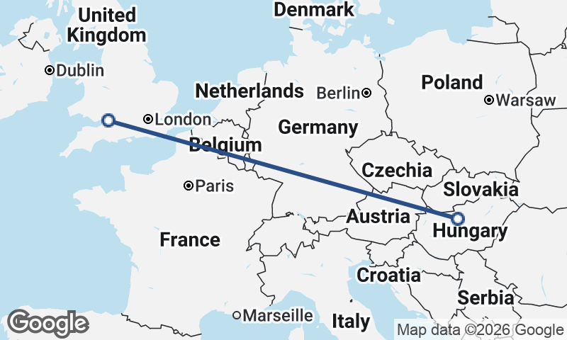 Budapest to Bristol