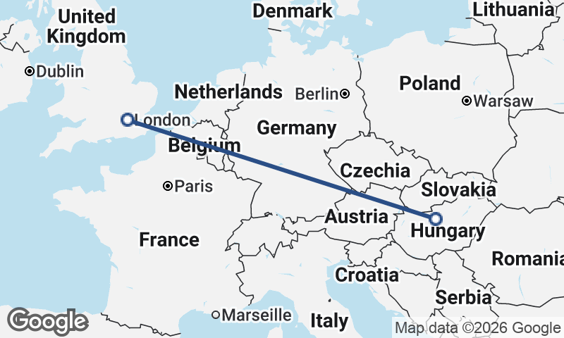 Budapest to London