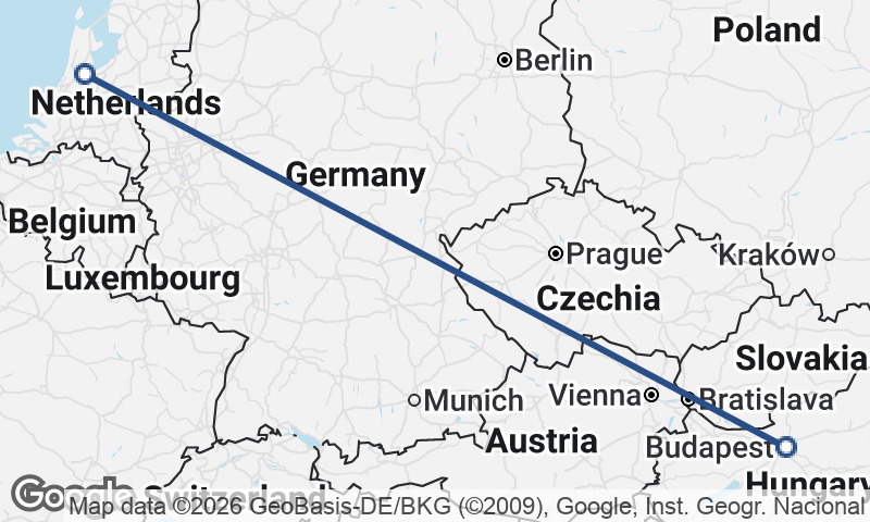 Budapest to Amsterdam
