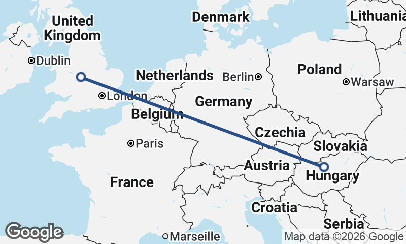 Budapest to Birmingham