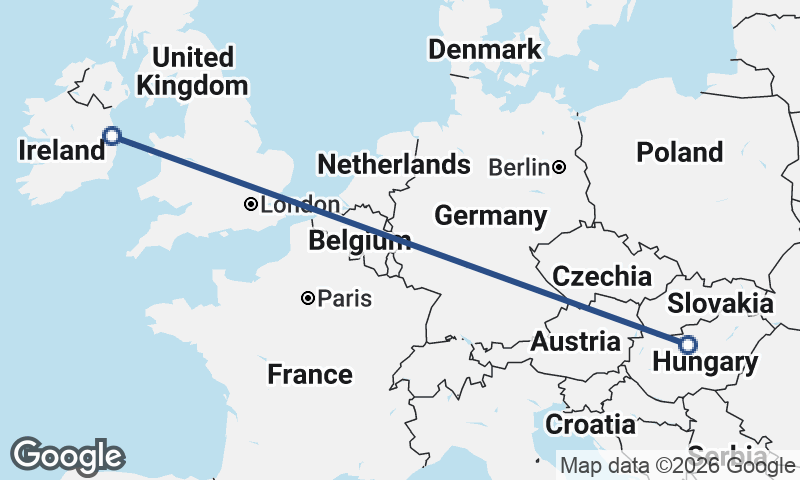 Budapest to Dublin