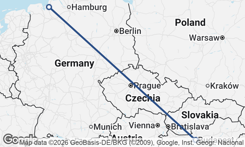 Budapest to Bremerhaven