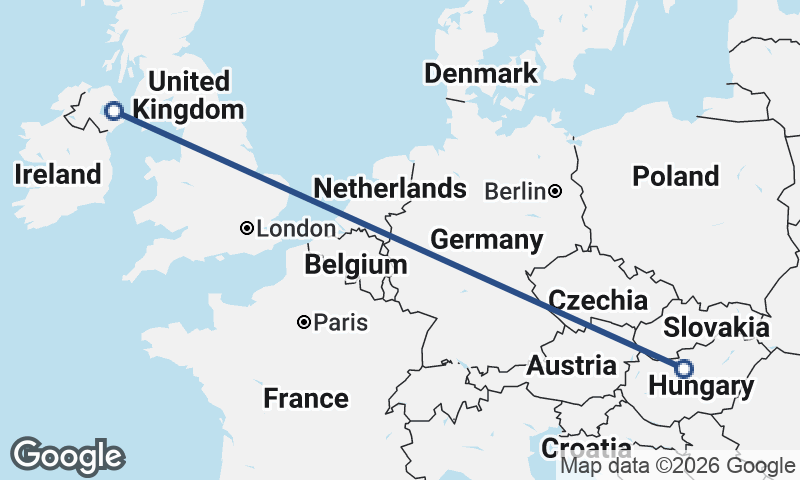 Budapest to Belfast