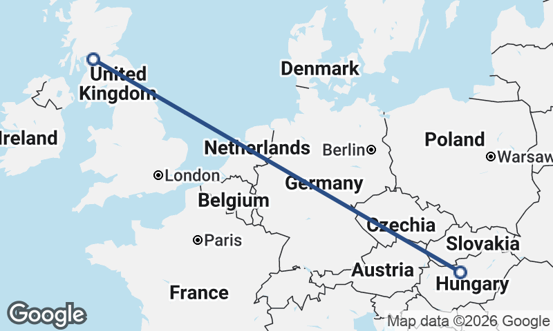 Budapest to Glasgow