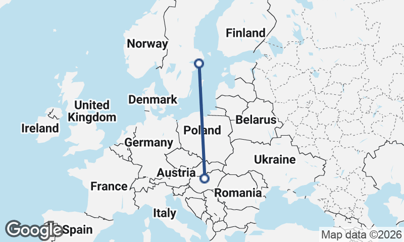 Budapest to Stockholm