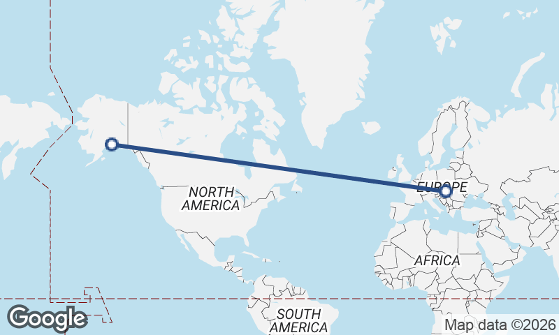 Budapest to Anchorage