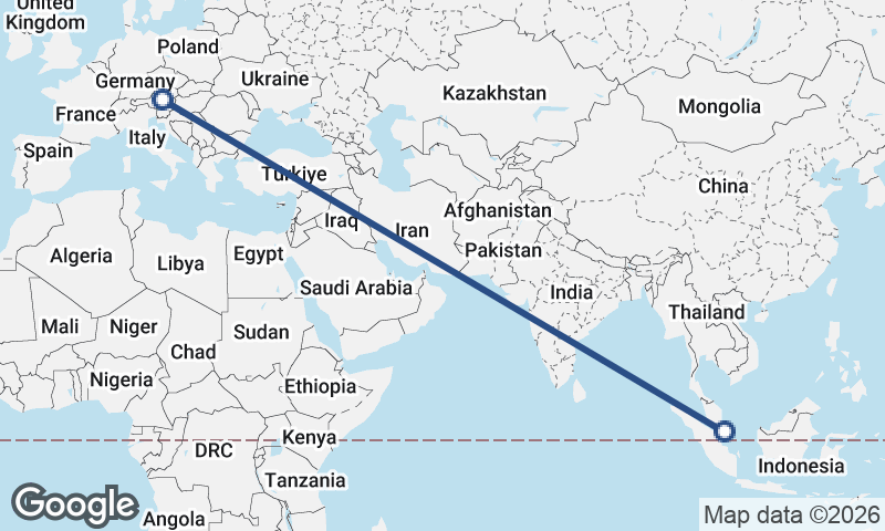 Austria to Singapore