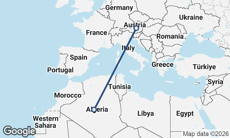 Austria to Algeria