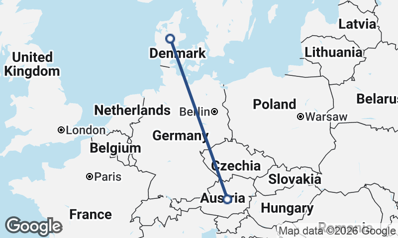 Austria to Denmark