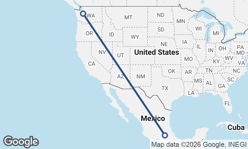 Seattle to Mexico City