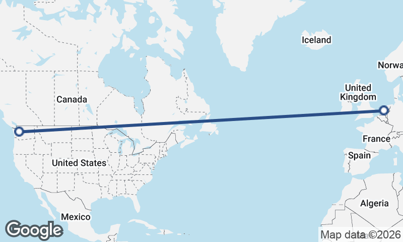 Seattle to Amsterdam