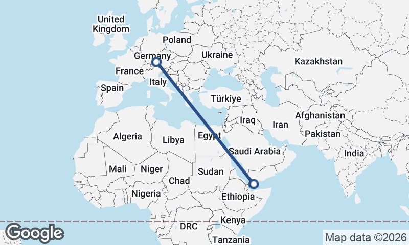 Munich to Aden