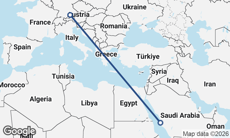 Munich to Jeddah