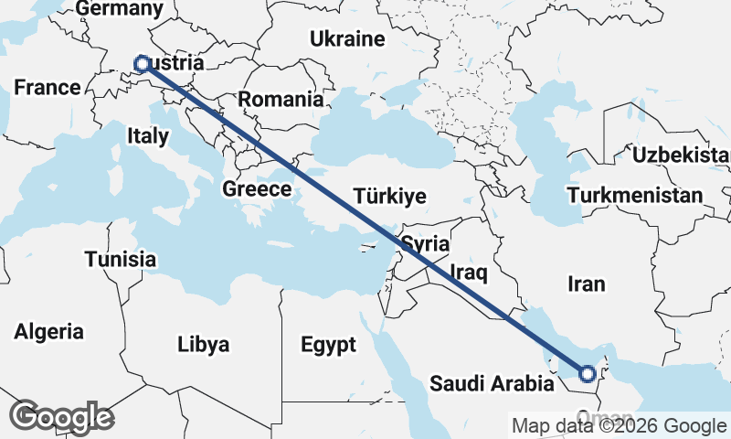 Munich to Abu Dhabi