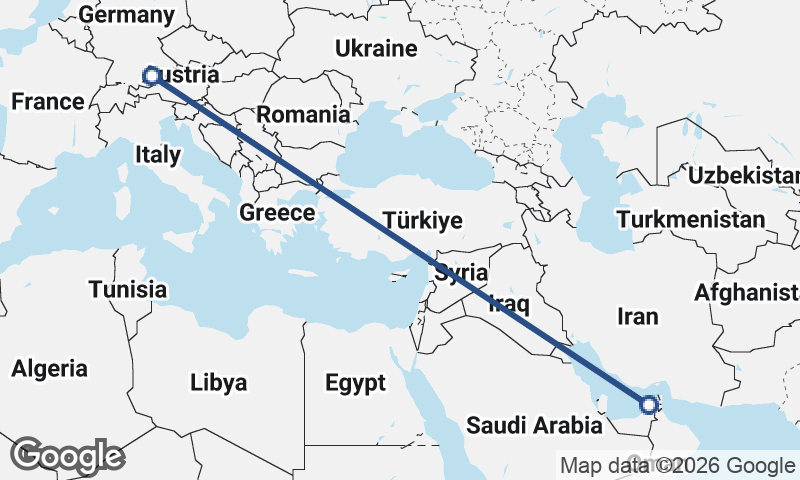 Munich to Dubai