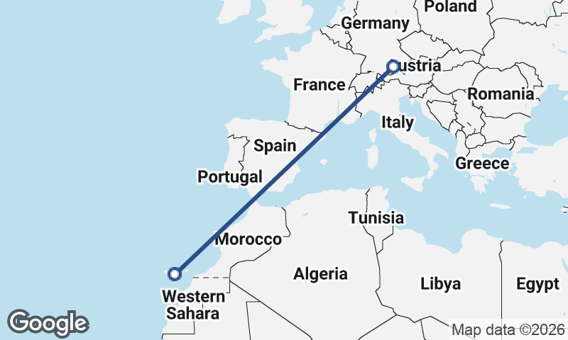 Munich to Las Palmas de Gran Canaria