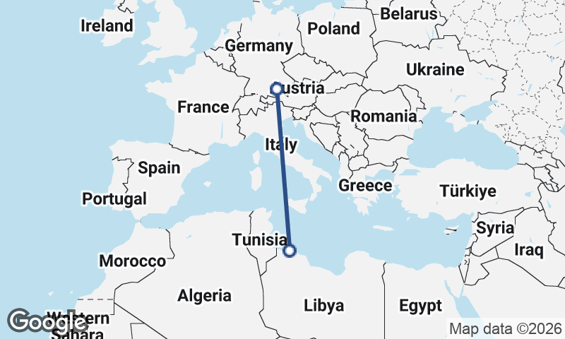 Munich to Tripoli
