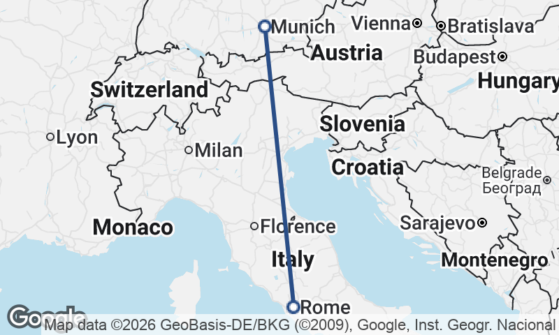 Munich to Rome