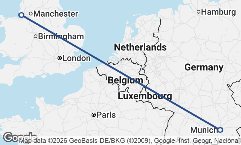 Munich to Liverpool