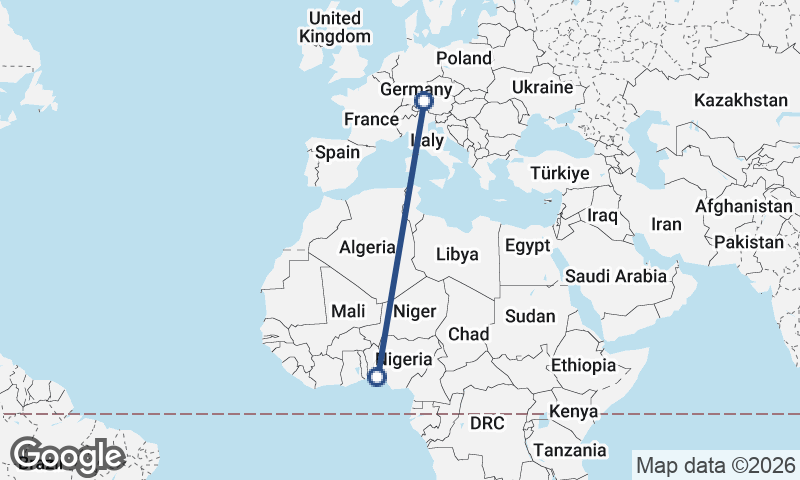 Munich to Lagos